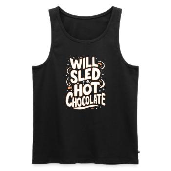 Sledding Snow Sled Winter Sport Winter Outdood - Männer Premium Bio Tank Top - Schwarz - Vorne - Michal (187cm)