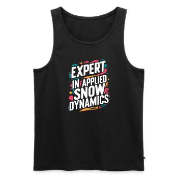 Luge Neige Luge Sport d’hiver Winter Outdood - Débardeur bio Premium Homme - noir - Devant - AI Model Male 178 light (178cm)