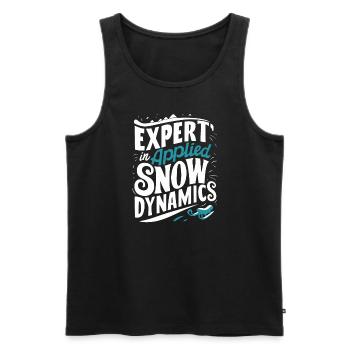 Luge Neige Luge Sport d’hiver Winter Outdood - Débardeur bio Premium Homme - noir - Devant - AI Model Male 178 light (178cm)