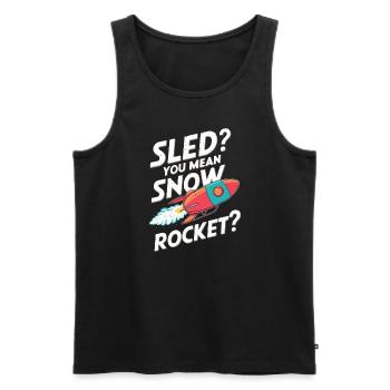 Sledding Snow Sled Winter Sport Winter Outdood - Männer Premium Bio Tank Top - Schwarz - Vorne - Michal (187cm)