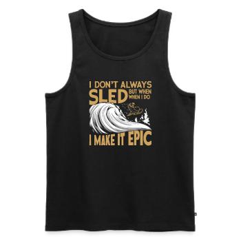 Sledding Snow Sled Winter Sport Winter Outdood - Männer Premium Bio Tank Top - Schwarz - Vorne - Michal (187cm)