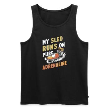 Sledding Snow Sled Winter Sport Winter Outdood - Männer Premium Bio Tank Top - Schwarz - Vorne - Michal (187cm)