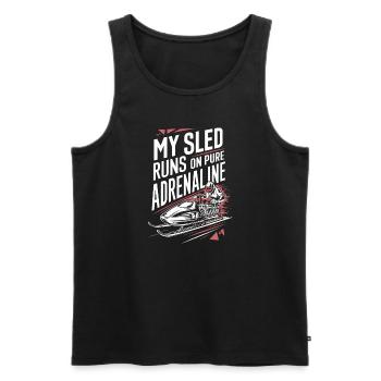 Sledding Snow Sled Winter Sport Winter Outdood - Männer Premium Bio Tank Top - Schwarz - Vorne - Michal (187cm)