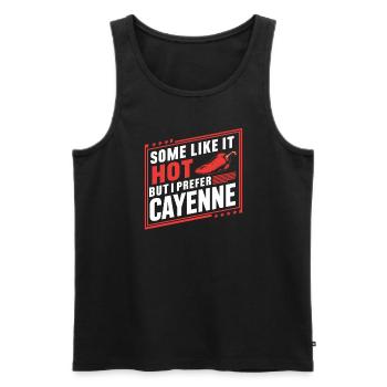 Liebhaber Scharfer Speisen, Chili Peppers Chef - Männer Premium Bio Tank Top - Schwarz - Vorne - Michal (187cm)