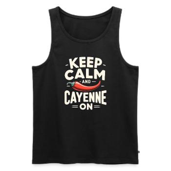 Liebhaber Scharfer Speisen, Chili Peppers Chef - Männer Premium Bio Tank Top - Schwarz - Vorne - Michal (187cm)