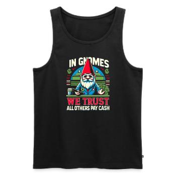 Garden Gnomes Gnome Lover Funny Gnome Gardening - Men's Premium Organic Tank Top - black - Front - Michal (187cm)
