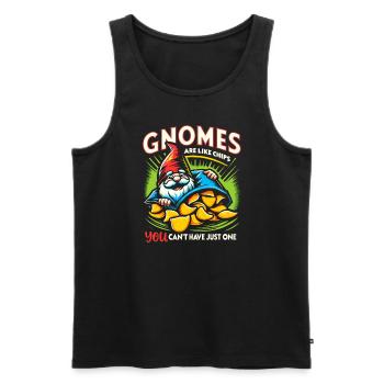 Garden Gnomes Gnome Lover Funny Gnome Gardening - Men's Premium Organic Tank Top - black - Front - Michal (187cm)
