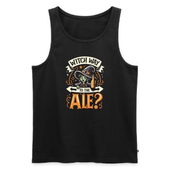 Renaissance-jahrmarkt-outfit Mittelalterlicher - Männer Premium Bio Tank Top - Schwarz - Vorne - AI Model Male 178 light (178cm)