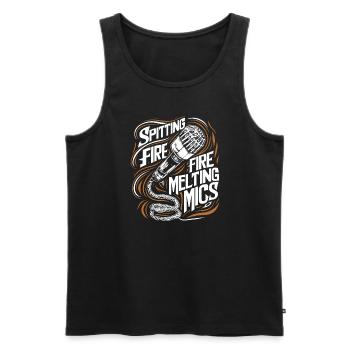Poetry Slam Writer Poet Literature Slam Poetry Day - Men's Premium Organic Tank Top - black - Front - AI Model Male 178 light (178cm)