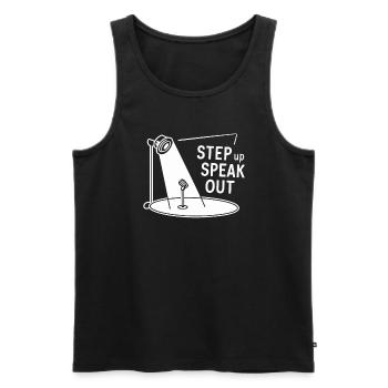 Poetry Slam Writer Poet Literature Slam Poetry Day - Men's Premium Organic Tank Top - black - Front - AI Model Male 178 light (178cm)