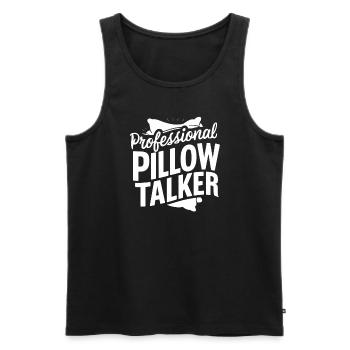 Sprechen Im Schlaf, Somniloquy, Sprechen Im - Männer Premium Bio Tank Top - Schwarz - Vorne - AI Model Male 178 light (178cm)