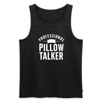 Sprechen Im Schlaf, Somniloquy, Sprechen Im - Männer Premium Bio Tank Top - Schwarz - Vorne - AI Model Male 178 light (178cm)