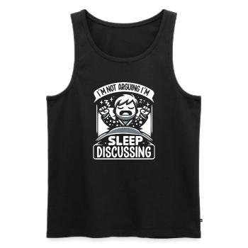 Sprechen Im Schlaf, Somniloquy, Sprechen Im - Männer Premium Bio Tank Top - Schwarz - Vorne - AI Model Male 178 light (178cm)