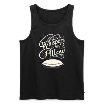 Sprechen Im Schlaf, Somniloquy, Sprechen Im - Männer Premium Bio Tank Top - Schwarz - Vorne - AI Model Male 178 light (178cm)