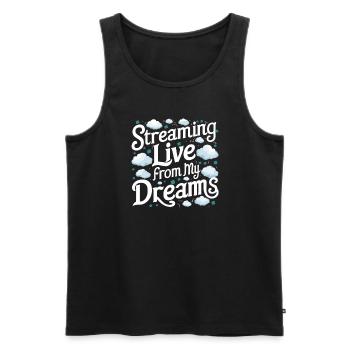 Sprechen Im Schlaf, Somniloquy, Sprechen Im - Männer Premium Bio Tank Top - Schwarz - Vorne - AI Model Male 178 light (178cm)