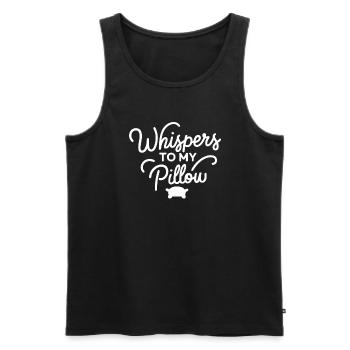 Sprechen Im Schlaf, Somniloquy, Sprechen Im - Männer Premium Bio Tank Top - Schwarz - Vorne - AI Model Male 178 light (178cm)