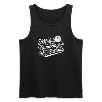 Sprechen Im Schlaf, Somniloquy, Sprechen Im - Männer Premium Bio Tank Top - Schwarz - Vorne - AI Model Male 178 light (178cm)