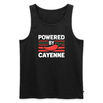 Amateurs de cuisine épicée, Chili Peppers Chef - Débardeur bio Premium Homme - noir - Devant - Michal (187cm)