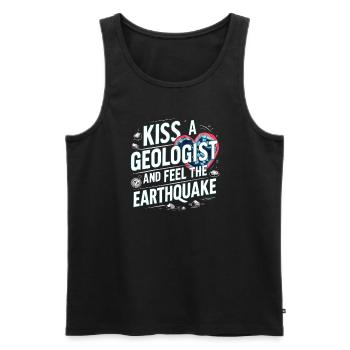Geologie-steinjagd Achat-jäger-steinsammeln - Männer Premium Bio Tank Top - Schwarz - Vorne - AI Model Male 178 light (178cm)