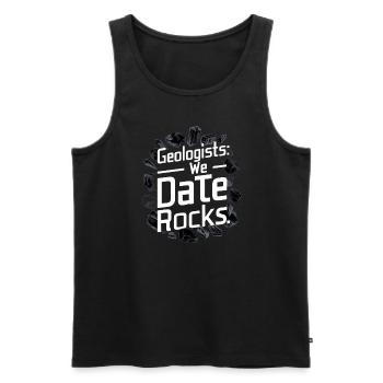 Geologie-steinjagd Achat-jäger-steinsammeln - Männer Premium Bio Tank Top - Schwarz - Vorne - AI Model Male 178 light (178cm)