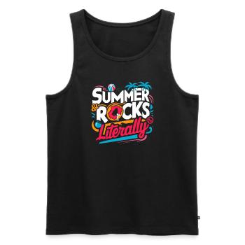 Geologie-steinjagd Achat-jäger-steinsammeln - Männer Premium Bio Tank Top - Schwarz - Vorne - AI Model Male 178 light (178cm)