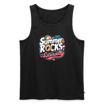 Geologie-steinjagd Achat-jäger-steinsammeln - Männer Premium Bio Tank Top - Schwarz - Vorne - AI Model Male 178 light (178cm)