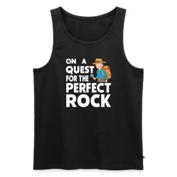Geologie-steinjagd Achat-jäger-steinsammeln - Männer Premium Bio Tank Top - Schwarz - Vorne - AI Model Male 178 light (178cm)