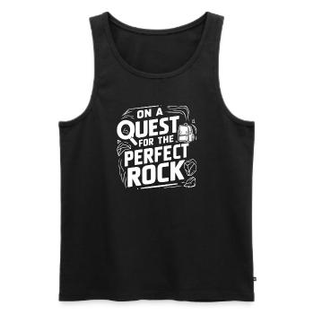 Geologie-steinjagd Achat-jäger-steinsammeln - Männer Premium Bio Tank Top - Schwarz - Vorne - AI Model Male 178 light (178cm)