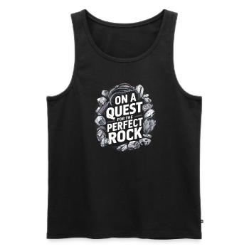 Geologie-steinjagd Achat-jäger-steinsammeln - Männer Premium Bio Tank Top - Schwarz - Vorne - AI Model Male 178 light (178cm)