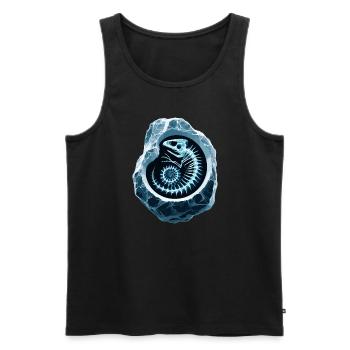 Fossil Hunter, Fossil Hunter, Paleontologist - Men's Premium Organic Tank Top - black - Front - AI Model Male 178 light (178cm)
