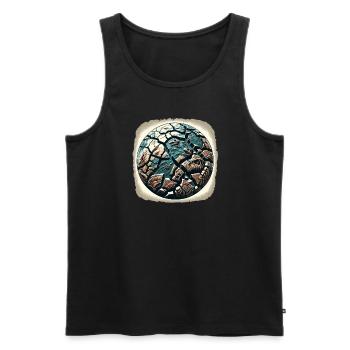 Fossil Hunter, Fossil Hunter, Paleontologist - Men's Premium Organic Tank Top - black - Front - AI Model Male 178 light (178cm)