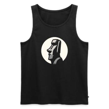 Petroglyph Rock Art Ancient Rock Drawing Indian - Männer Premium Bio Tank Top - Schwarz - Vorne - AI Model Male 178 light (178cm)