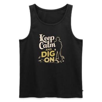 Archäologie Archäologe Historische Erkundung - Männer Premium Bio Tank Top - Schwarz - Vorne - AI Model Male 178 light (178cm)