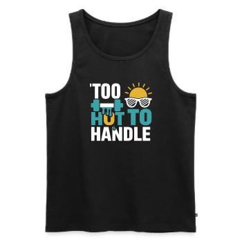 Bodybuilding, Powerlifting, Weightlifting, Fitness - Men's Premium Organic Tank Top - black - Front - Michal (187cm)