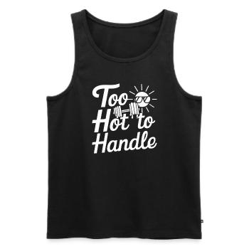 Bodybuilding, Powerlifting, Weightlifting, Fitness - Men's Premium Organic Tank Top - black - Front - Michal (187cm)