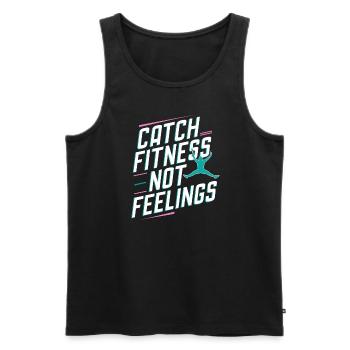 Bodybuilding, Powerlifting, Weightlifting, Fitness - Men's Premium Organic Tank Top - black - Front - Michal (187cm)