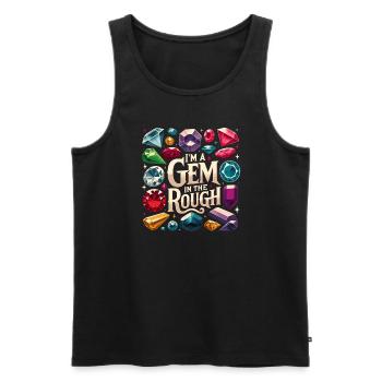 Geologie-steinjagd Achat-jäger-steinsammeln - Männer Premium Bio Tank Top - Schwarz - Vorne - AI Model Male 178 light (178cm)