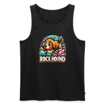 Geologie-steinjagd Achat-jäger-steinsammeln - Männer Premium Bio Tank Top - Schwarz - Vorne - AI Model Male 178 light (178cm)