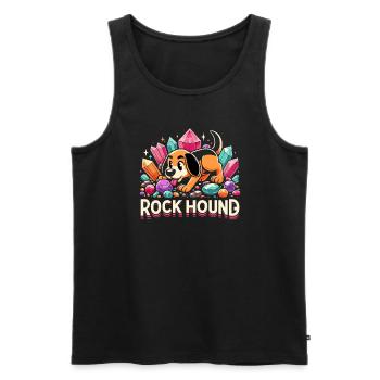 Geologie-steinjagd Achat-jäger-steinsammeln - Männer Premium Bio Tank Top - Schwarz - Vorne - AI Model Male 178 light (178cm)