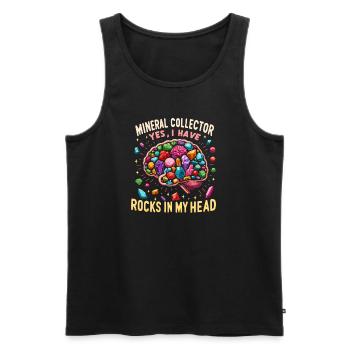 Geologie-steinjagd Achat-jäger-steinsammeln - Männer Premium Bio Tank Top - Schwarz - Vorne - AI Model Male 178 light (178cm)