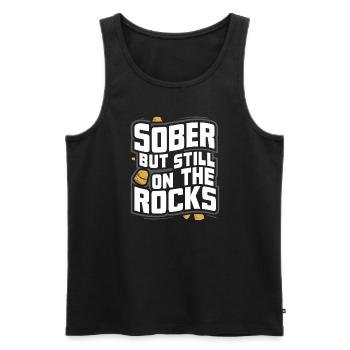 Rétablissement de la dépendance à l’alcool sobriété a a - Débardeur bio Premium Homme - noir - Devant - Michal (187cm)