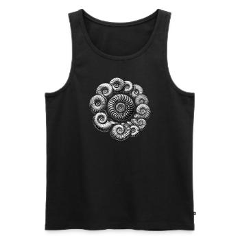 Fossil Hunter, Fossil Hunter, Paleontologist - Men's Premium Organic Tank Top - black - Front - AI Model Male 178 light (178cm)