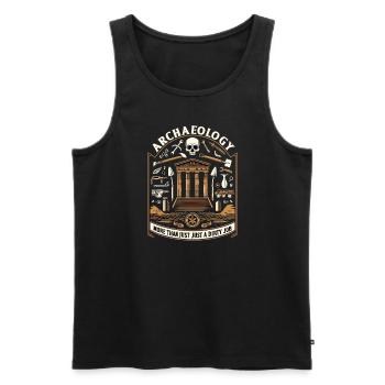 Archäologie Archäologe Historische Erkundung - Männer Premium Bio Tank Top - Schwarz - Vorne - AI Model Male 178 light (178cm)