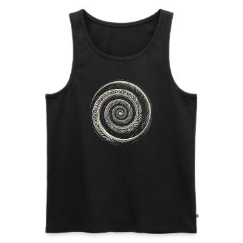 Petroglyph Rock Art Ancient Rock Drawing Indian - Men's Premium Organic Tank Top - black - Front - AI Model Male 178 light (178cm)