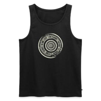 Petroglyph Rock Art Ancient Rock Drawing Indian - Men's Premium Organic Tank Top - black - Front - AI Model Male 178 light (178cm)