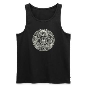 Petroglyph Rock Art Ancient Rock Drawing Indian - Men's Premium Organic Tank Top - black - Front - AI Model Male 178 light (178cm)