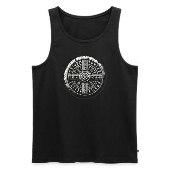 Petroglyph Rock Art Ancient Rock Drawing Indian - Männer Premium Bio Tank Top - Schwarz - Vorne - AI Model Male 178 light (178cm)