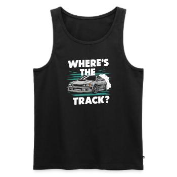 Car drift racing, racing car motorsport drift - Men's Premium Organic Tank Top - black - Front - AI Model Male 178 light (178cm)