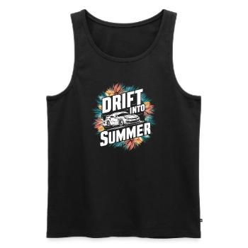 Car drift racing, racing car motorsport drift - Men's Premium Organic Tank Top - black - Front - AI Model Male 178 light (178cm)