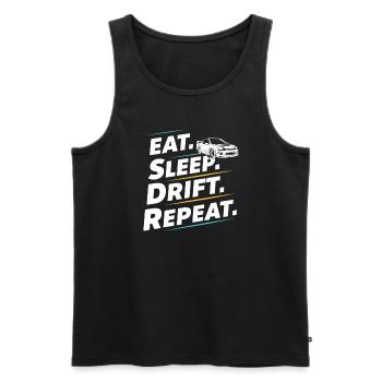 Car drift racing, racing car motorsport drift - Men's Premium Organic Tank Top - black - Front - AI Model Male 178 light (178cm)